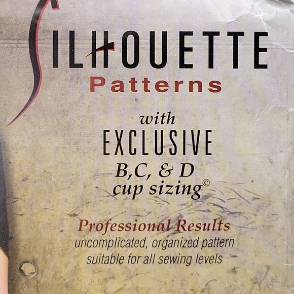 Silhouette Patterns 3414 Jags Woven Yoga Pants Size 1-4 & 5w-8w B/C/D Cup UNCUT - Picture 2 of 6